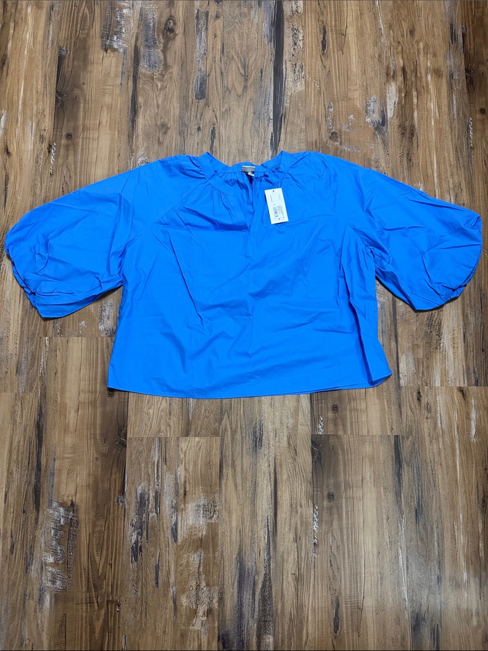 Women’s Puff Sleeve Blouse - Blue